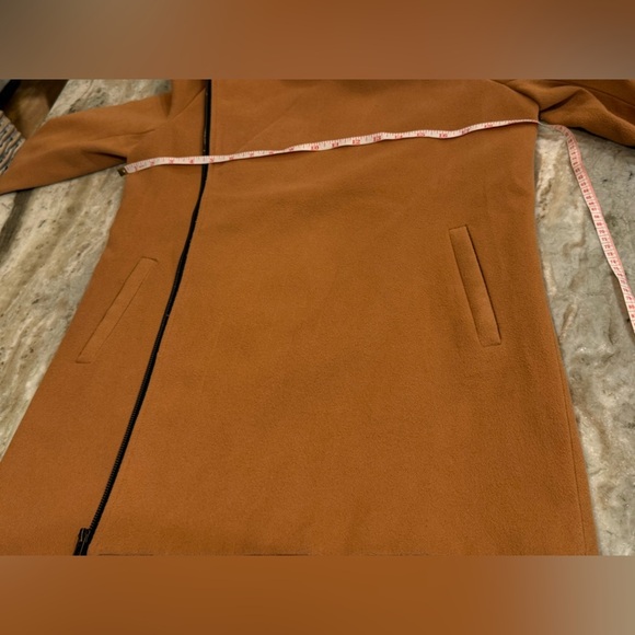 Women’s TWELVE By ONTWELFTH Camel collarless zip front jacket- Size Medium - Picture 9 of 10